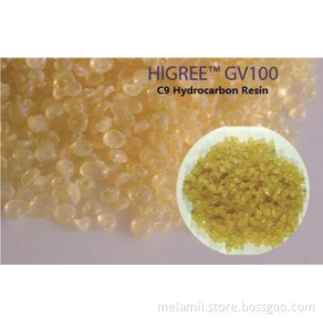Light Color Hydrocarbon C9 Resin Higree GV100 For EVA Hot M